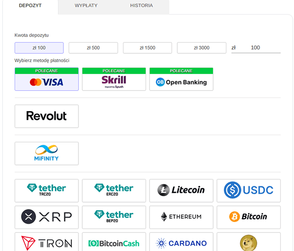 Wybierz system płatności Wybierz system płatności